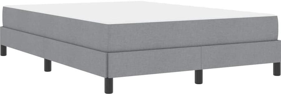 VidaXL Boxspring bed met matras Lichtgrijs 140 x 190 cm Stof