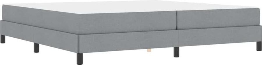 VidaXL Boxspring bed met matras Lichtgrijs 200 x 200 cm Stof