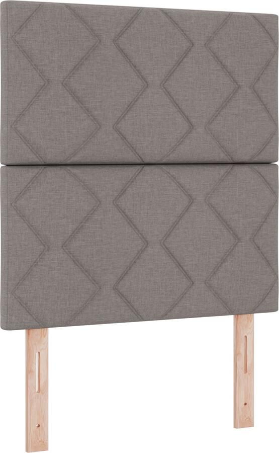 VidaXL Boxspring bed met matras met hoofdeinde Taupe 80 x 200 cm Stof