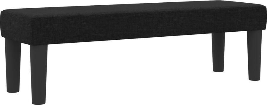 VidaXL Boxspring bed met matras met hoofdeinde Zwart 120 x 200 cm Stof