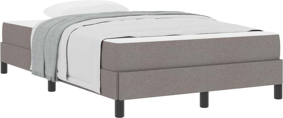 VidaXL Boxspring bed met matras Taupe 120 x 190 cm Stof - Foto 2