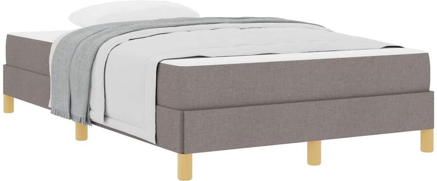 VidaXL Boxspring bed met matras Taupe 120 x 190 cm Stof - Foto 3
