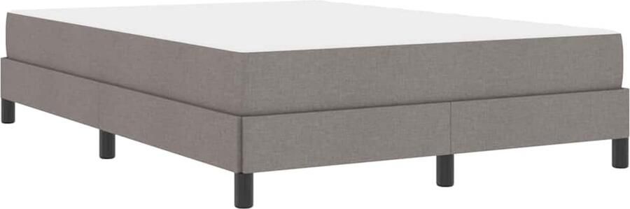 VidaXL Boxspring bed met matras Taupe 140 x 190 cm Stof