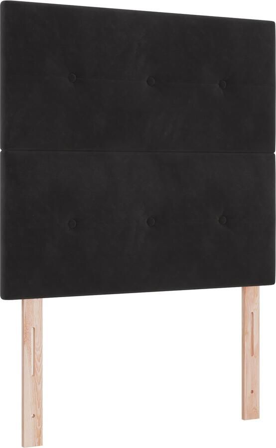 VidaXL Boxspringbed met matras Zwart 90 x 190 cm Fluweel