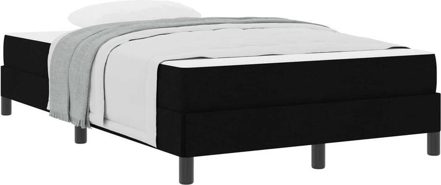 VidaXL Boxspring bed met matras Zwart 120 x 190 cm Stof - Foto 2