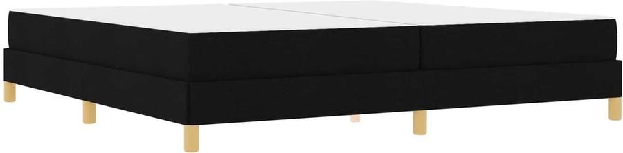 VidaXL Boxspring bed Zwart Bruin 200 x 200 cm Stof Geengineerd Hout - Foto 3