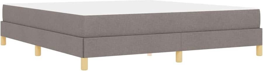 VidaXL Boxspring bed Taupe Bruin 180 x 200 cm Stof Geengineerd Hout