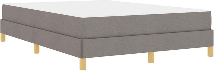 VidaXL Boxspring bed Taupe Bruin 160 x 200 cm Stof Geengineerd Hout - Foto 2