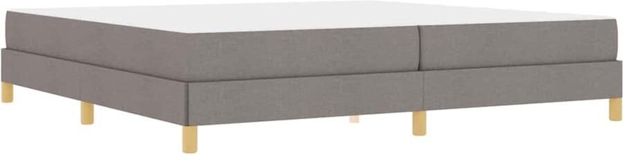 VidaXL Boxspring bed Taupe Bruin 200 x 200 cm Stof Geengineerd Hout