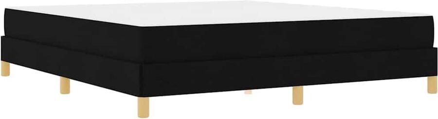 VidaXL Boxspring bed Zwart Bruin 180 x 200 cm Stof Geengineerd Hout