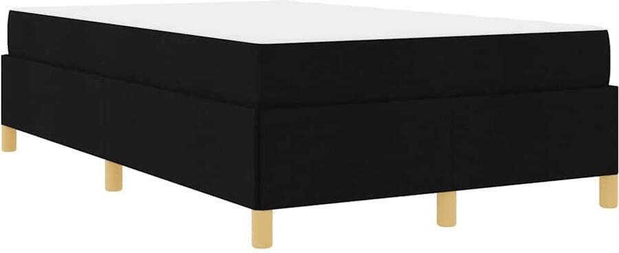 VidaXL Boxspring bed Anders Zwart en Wit en Zwart 120 x 200 cm Stof