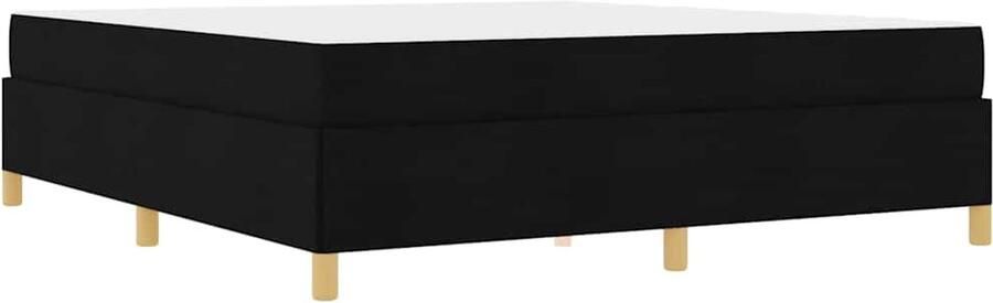 VidaXL Boxspring bed Anders Zwart en Wit en Zwart 180 x 200 cm Stof