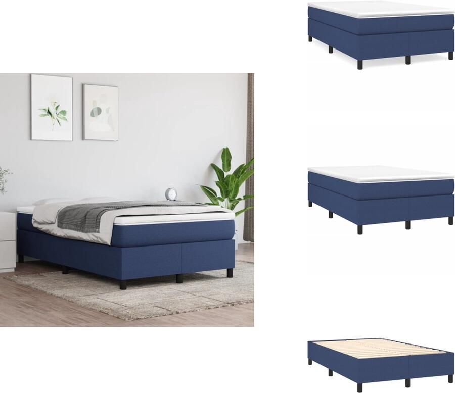VidaXL Boxspring Bed Pocketvering Middelharde Ondersteuning Huidvriendelijk 203x120x35cm Bed