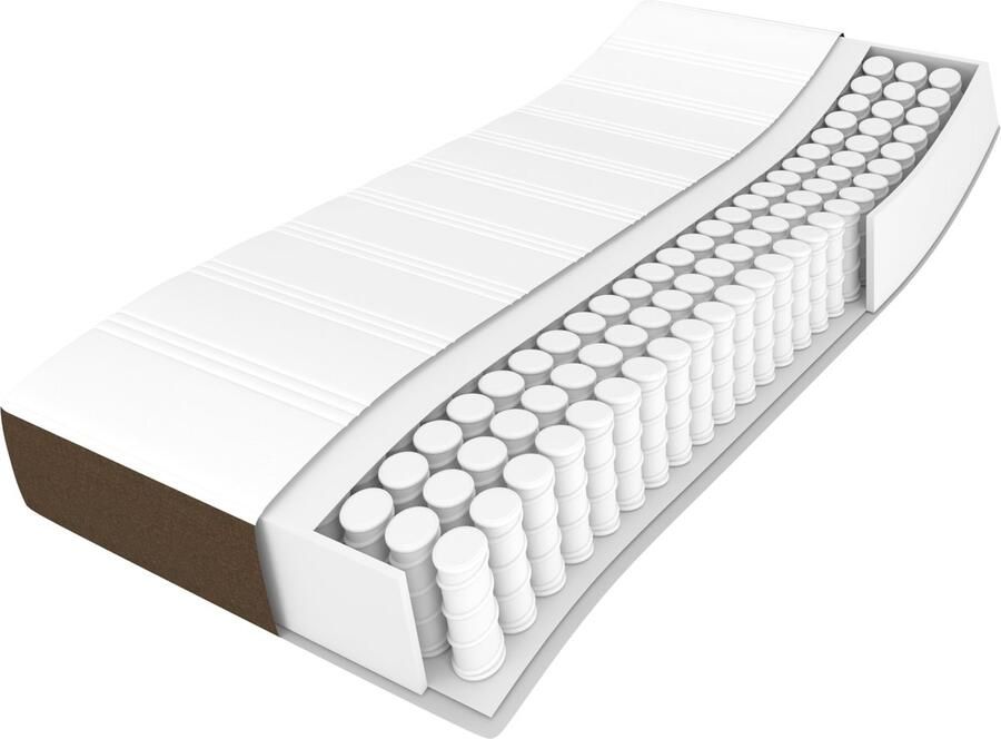 VidaXL Boxspringbed Duurzaam Pocketvering Middelharde ondersteuning Huidvriendelijk Multiplex lattenbodem 203x120x25 cm Bed