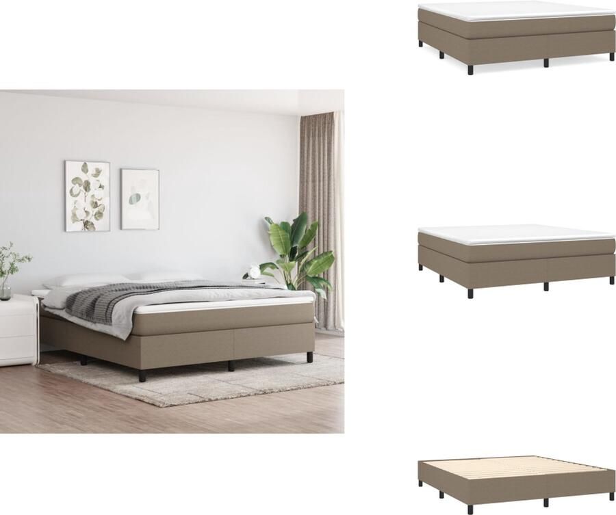 VidaXL Boxspringbed Bedframe 203 x 180 x 35 cm Bedmatras 180 x 200 x 20 cm Bedtopmatras 180 x 200 x 5 cm Bed
