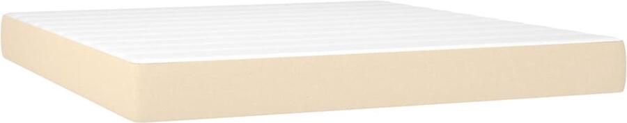 VidaXL Pocketveringmatras 160x200x20 cm Crèmekleurig Pocketveringmatras Matras Tweepersoonsmatras Creme Matras Comfortabele Matras Stevige Matras Pocketveer