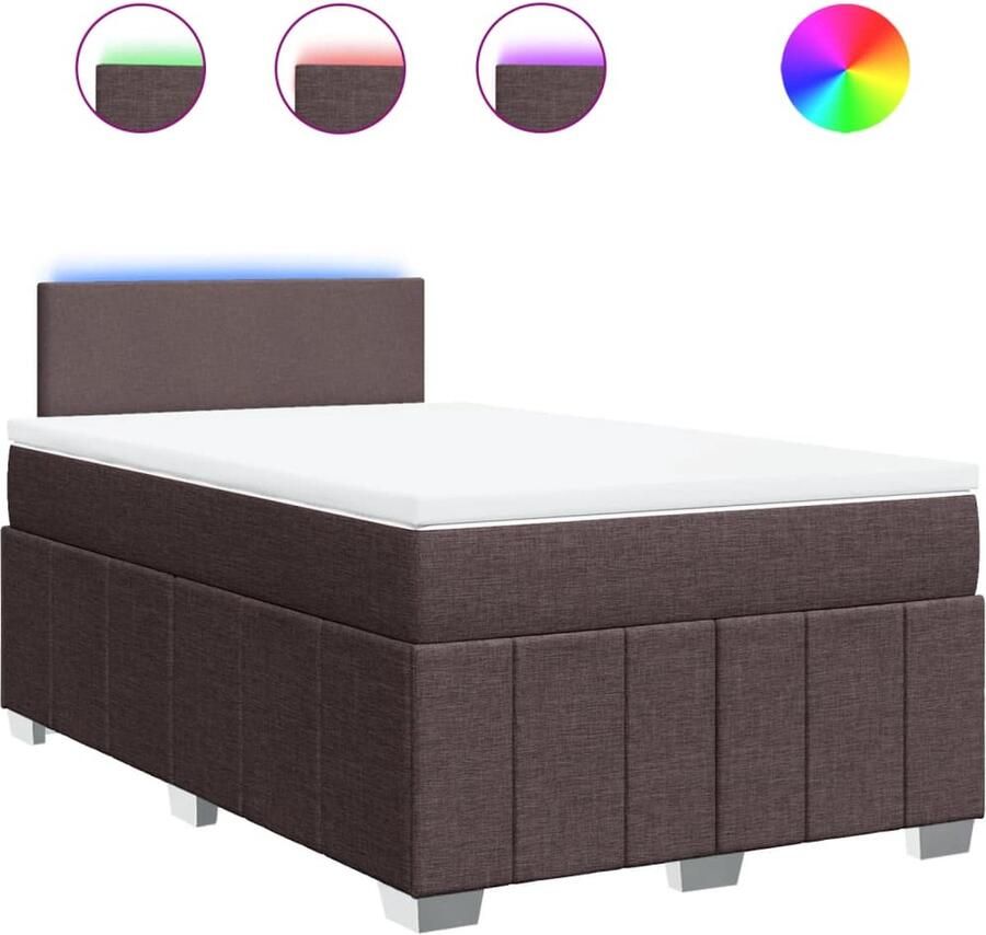 VidaXL Boxspring met matras en LED 120x190 cm