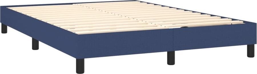 VidaXL -Boxspring-met-matras-stof-blauw-140x190-cm - Foto 4
