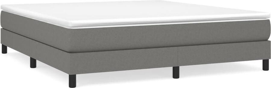 Vida XL Boxspring met matras stof donkergrijs 180x200 cm SKU: V3144192 - Foto 3