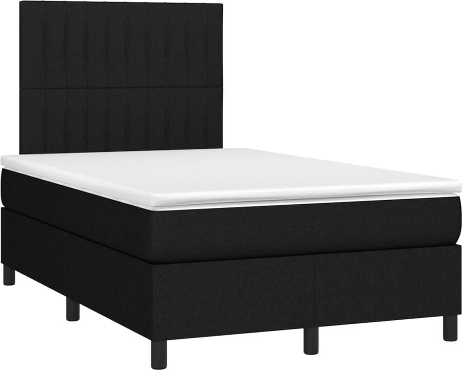 Vida XL Boxspring met matras stof zwart 120x190 cm SKU: V3269869 - Foto 2