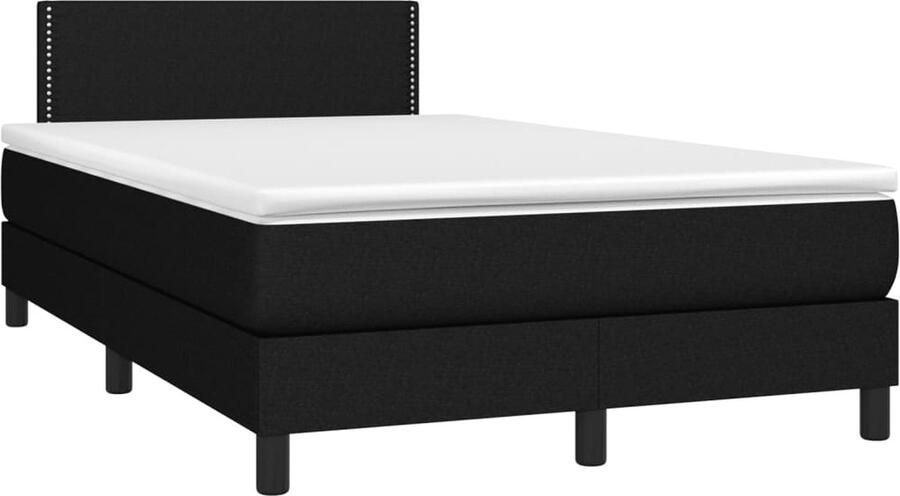 Vida XL Boxspring met matras stof zwart 120x190 cm SKU: V3269732 - Foto 3
