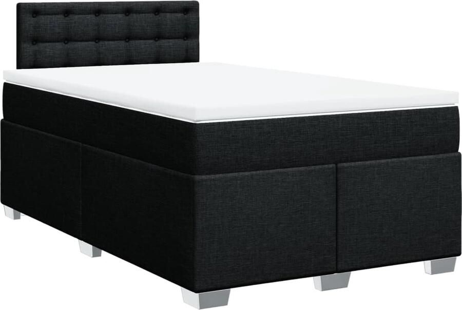 Vida XL Boxspring met matras stof zwart 120x190 cm SKU: V3269869 - Foto 3
