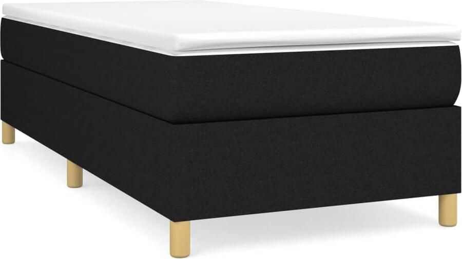 Vida XL Boxspring met matras stof zwart 90x190 cm SKU: V3144484 - Foto 2