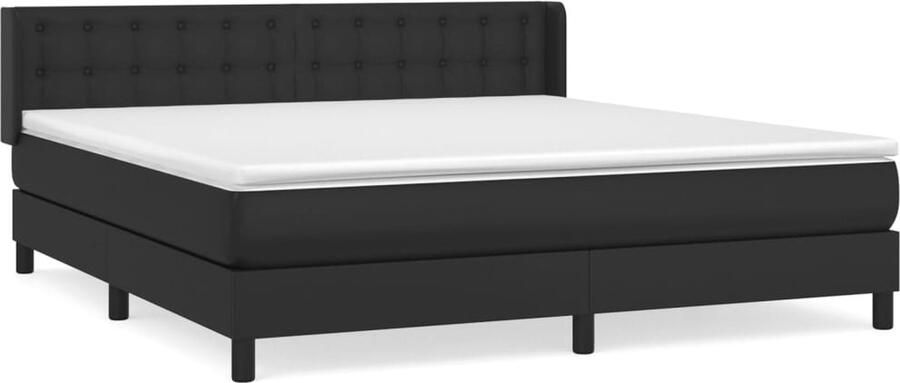 VidaXL -Boxspring-met-matras-kunstleer-zwart-180x200-cm - Foto 2