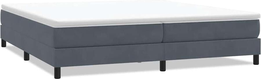 VidaXL Boxspring zonder matras fluweel donkergrijs 200x220 cm