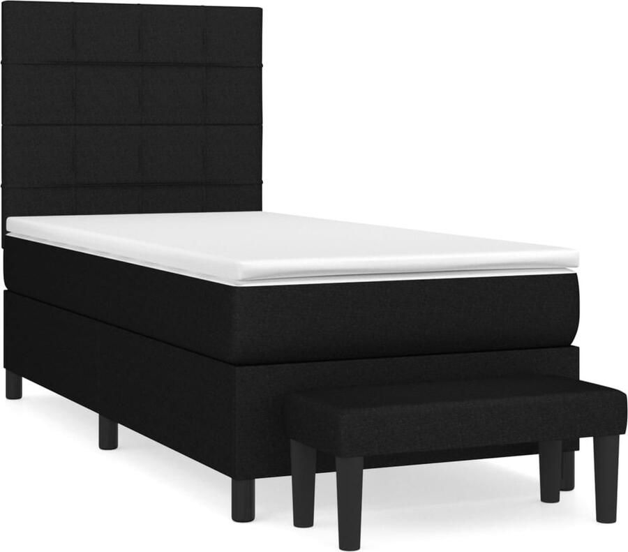 VidaXL Boxspring Zwart 80x200 cm Inclusief Matras Boxspringbed Boxsprings Slaapkamer Meubels Bed Met Hoofdbord Elektrisch Verstelbare Bedden Tweepersoonsbed King Size Bed Luxe Bed - Foto 2