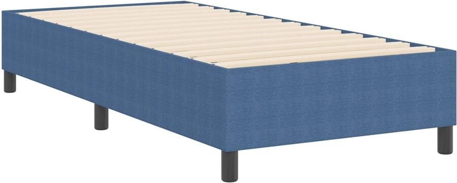 VidaXL Blauw Metaal en Stof 100 x 200 cm Platformbedframe Rechthoekig