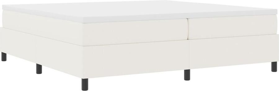 VidaXL Bedframe Crème Bewerkt hout 200 x 200 cm Platform Bedframe - Foto 2