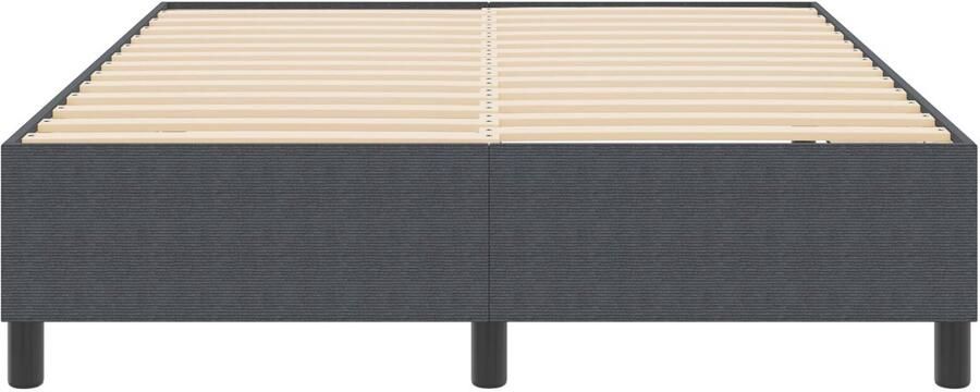 VidaXL Bedframe Donkergrijs Bewerkt hout 140 x 200 cm Bedframe - Foto 3