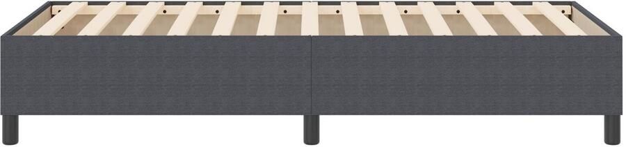 VidaXL Bedframe Donkergrijs Bewerkt hout Eenpersoons Duurzaam - Foto 2