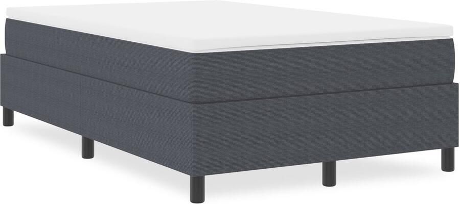 VidaXL Bedframe Donkergrijs Bewerkt hout 120 x 190 cm Minimalistisch