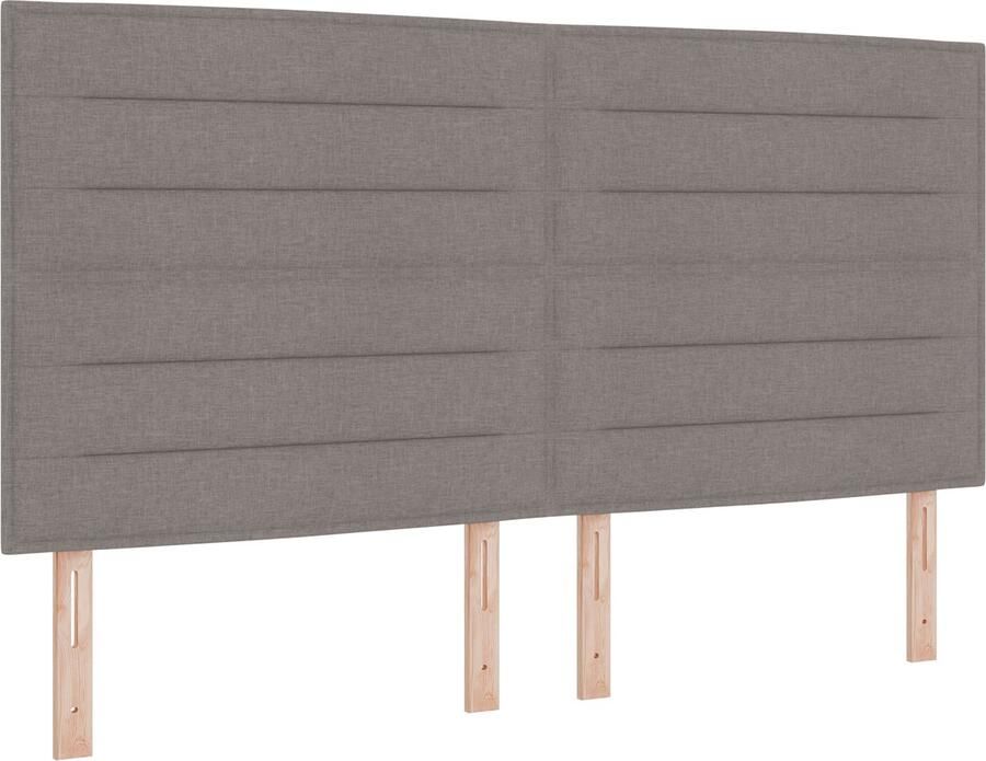 VidaXL Boxspring Bed met Matras & LED Taupe 180x200 cm Stof