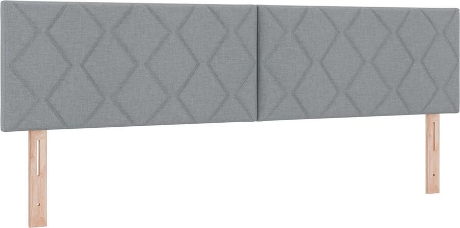 VidaXL Boxspring Bed met Matras in Lichtgrijs 180x200 cm Stof