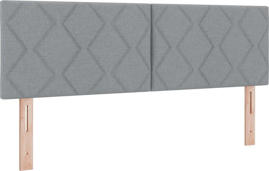 VidaXL Boxspringbed met matras Lichtgrijs 140 x 190 cm Stof