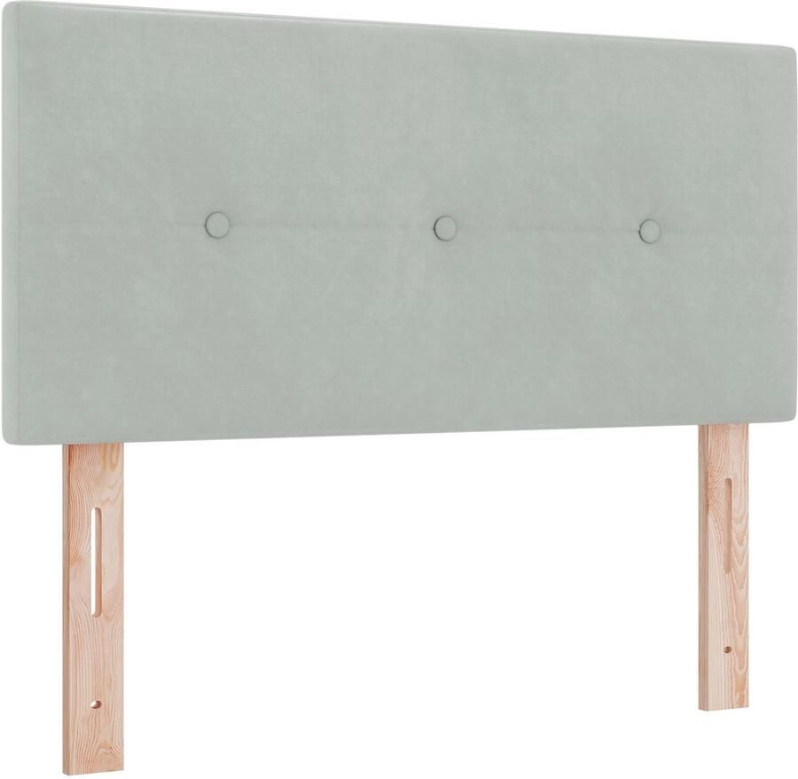 VidaXL Hoofdbord met Knopen Geplooid Lichtgrijs 80 cm Fluweel