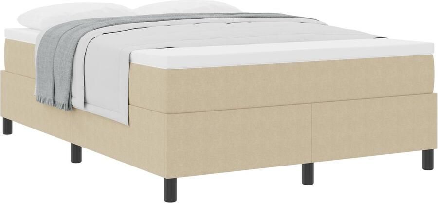 VidaXL Boxspringbed met Matras Lichtgroen en Grijs 160x200 cm Corduroystof - Foto 2