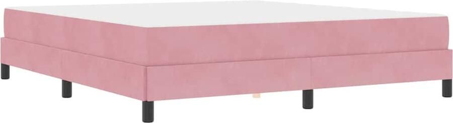 VidaXL Boxspringbed met matras met matras Roze 180 x 200 cm Fluweel