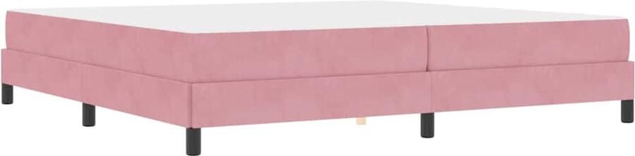 VidaXL Boxspringbed met matras met matras Roze 200 x 200 cm Fluweel