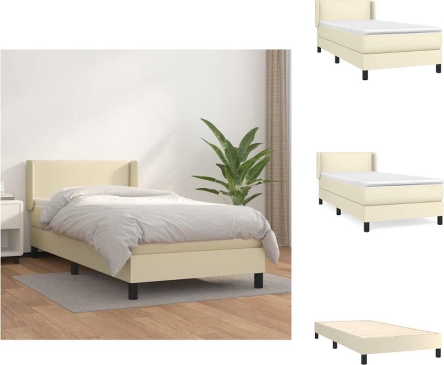 VidaXL Boxspringbed naam Bed 203 x 103 x 78 88 cm Duurzaam kunstleer Bed