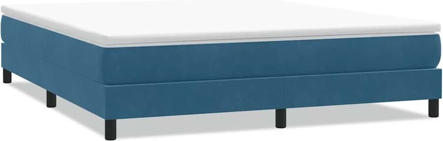VidaXL Boxspringbed zonder matras 180x220 cm fluweel donkerblauw