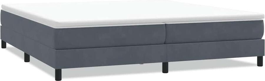 VidaXL Boxspringbed zonder matras 200x210 cm fluweel donkergrijs