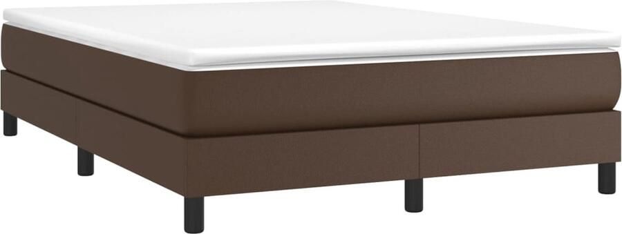 VidaXL Boxspringbedframe kunstleer bruin 140x200 cm