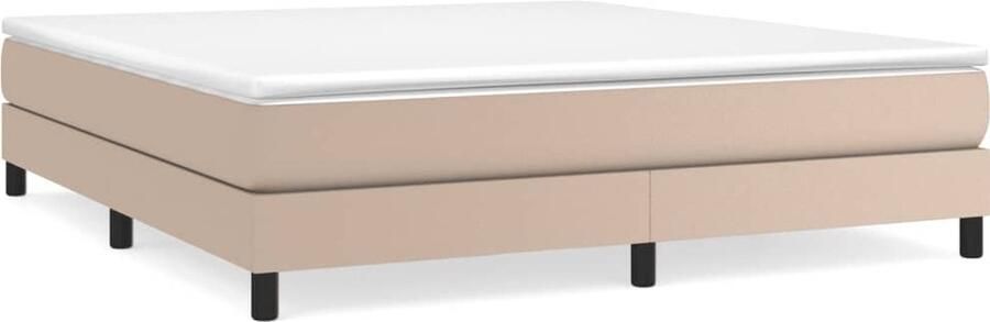 VidaXL Boxspringbedframe kunstleer cappuccinokleurig 160x200 cm