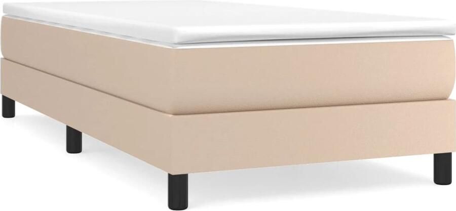 VidaXL Boxspringbedframe kunstleer cappuccinokleurig 90x200 cm