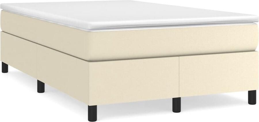 VidaXL Boxspringbedframe kunstleer crèmekleurig 120x200 cm - Foto 2