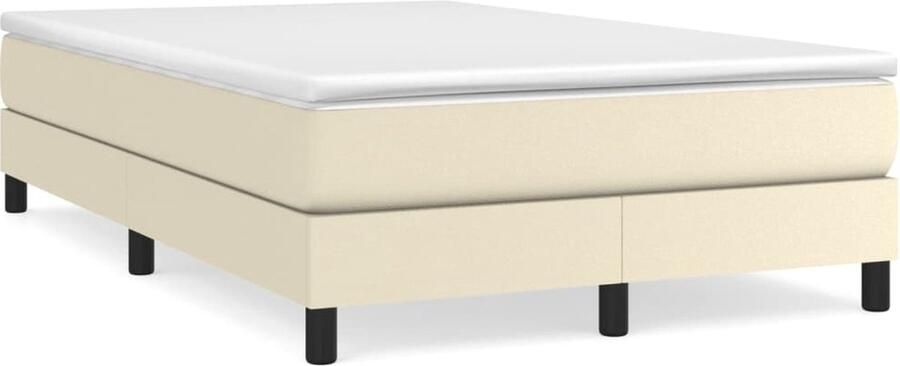 VidaXL Boxspringbedframe kunstleer crèmekleurig 120x200 cm